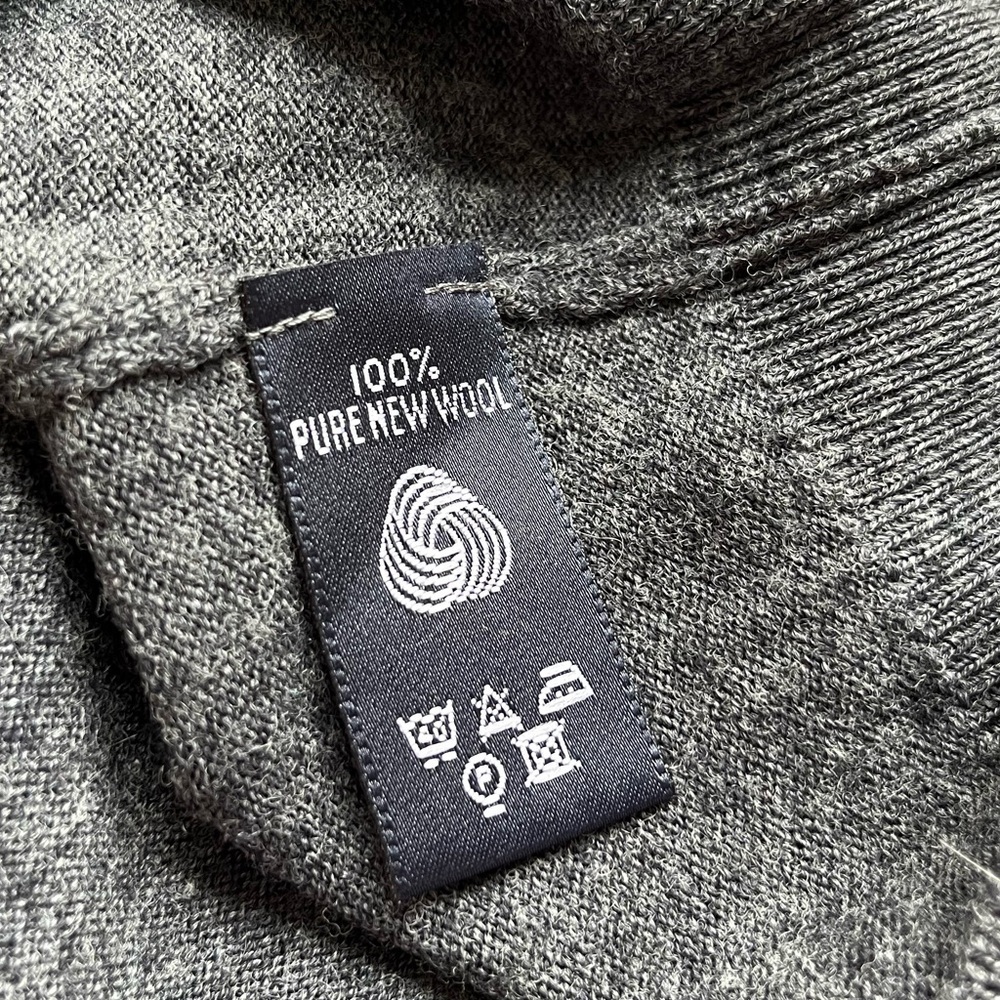 Guise Mens Wool Turtleneck Gray Sweater Relaxed Fit M - Picture 3 of 5